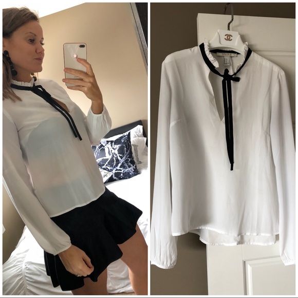 black and white blouse forever 21